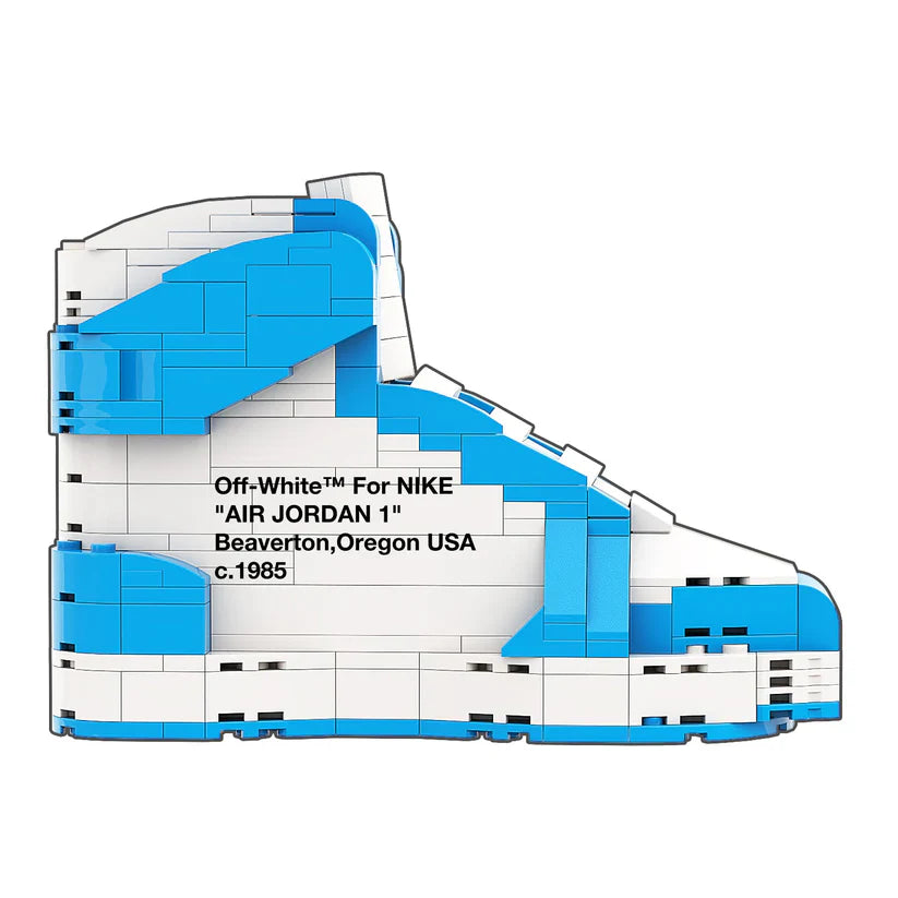 AJ 1 HIGH OFF WHITE UNC CHICAGO BLUE SNEAKER BRICKS