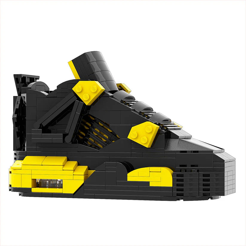 AJ 4 THUNDER BLACK YELLOW SNEAKER BRICKS