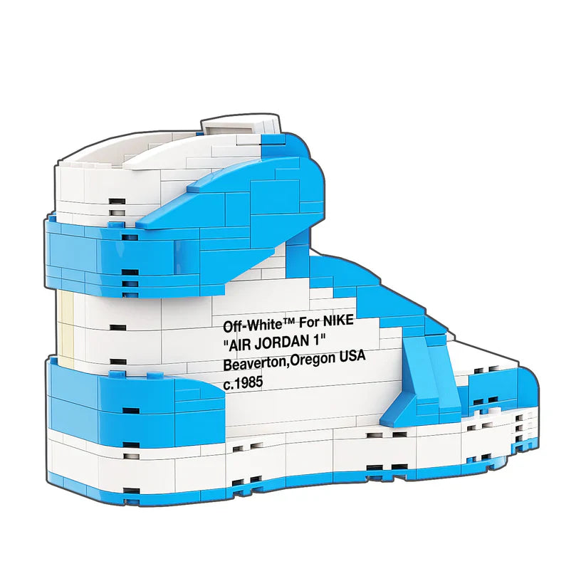 AJ 1 HIGH OFF WHITE UNC CHICAGO BLUE SNEAKER BRICKS