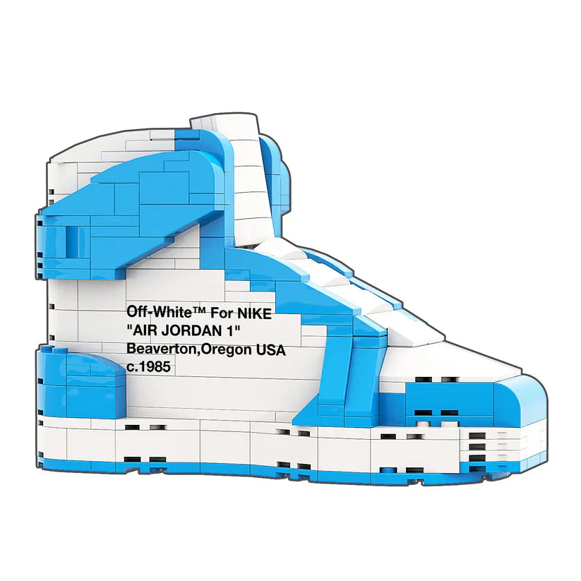 AJ 1 HIGH OFF WHITE UNC CHICAGO BLUE SNEAKER BRICKS
