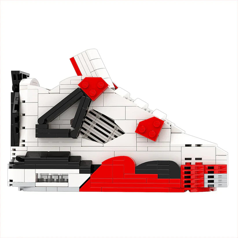 AJ 4 FIRE RED SNEAKER BRICKS