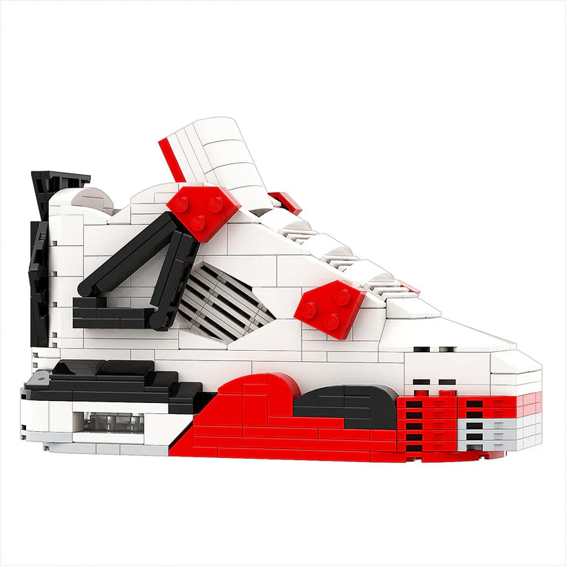 AJ 4 FIRE RED SNEAKER BRICKS