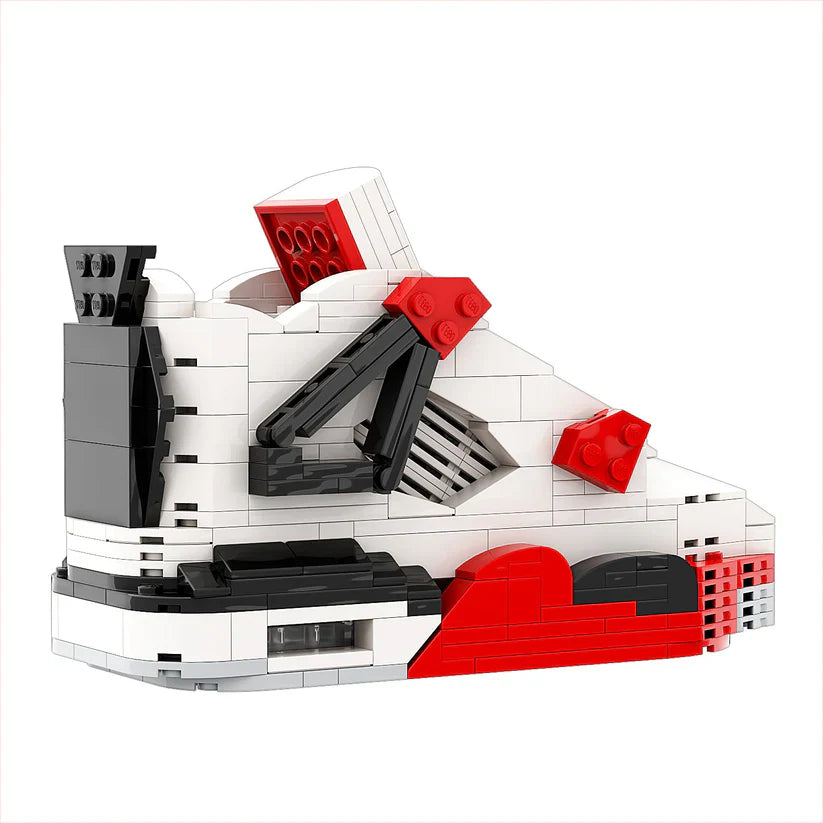 AJ 4 FIRE RED SNEAKER BRICKS