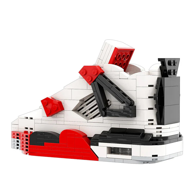 AJ 4 FIRE RED SNEAKER BRICKS