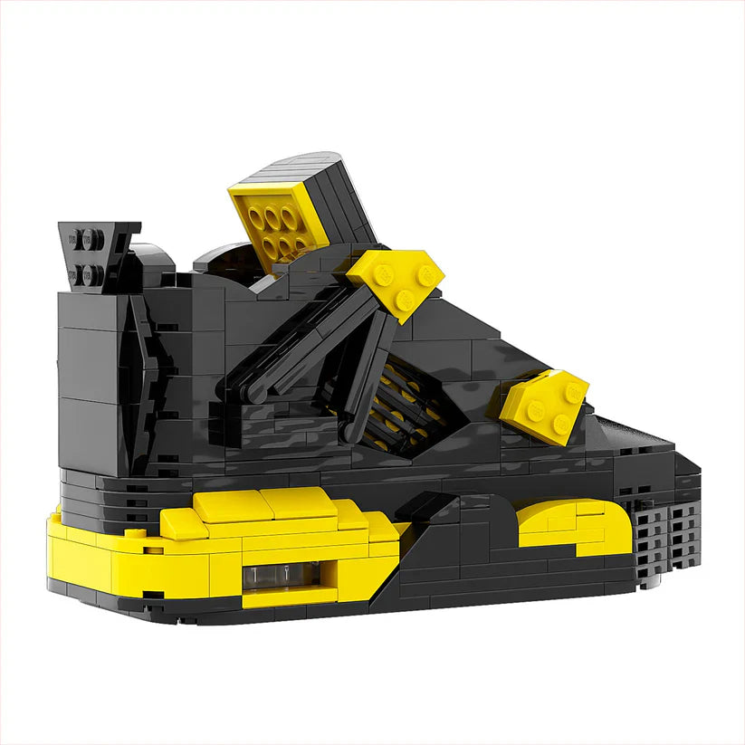 AJ 4 THUNDER BLACK YELLOW SNEAKER BRICKS