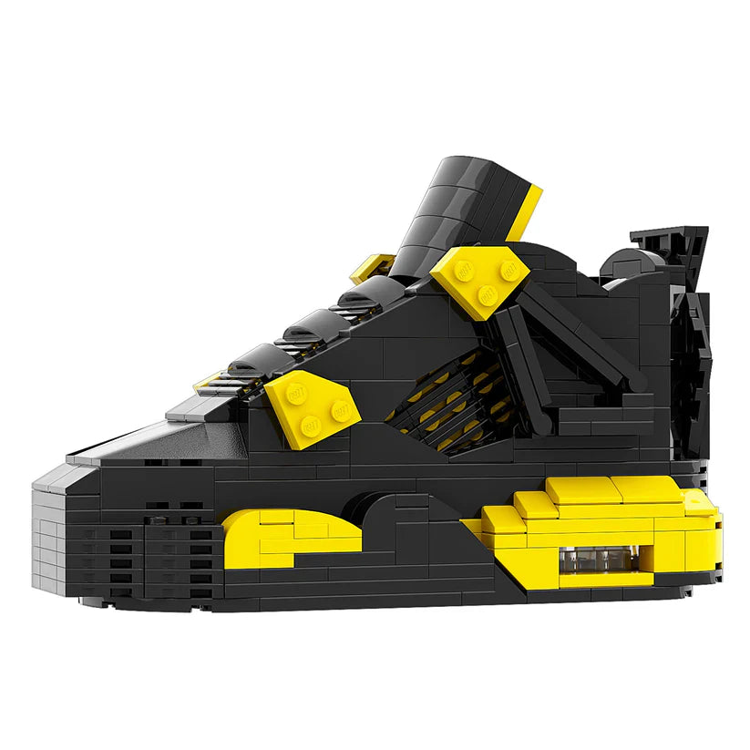 AJ 4 THUNDER BLACK YELLOW SNEAKER BRICKS