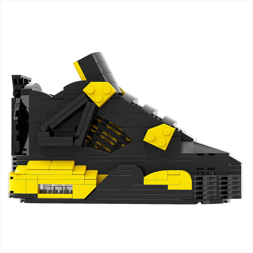 AJ 4 THUNDER BLACK YELLOW SNEAKER BRICKS