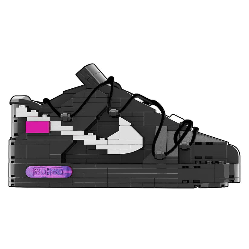 SB DUNK OFF WHITE LOT 50 BLACK SNEAKER BRICKS