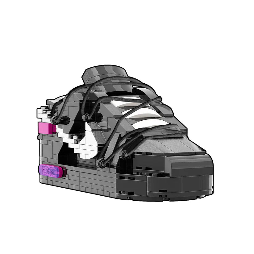 SB DUNK OFF WHITE LOT 50 BLACK SNEAKER BRICKS