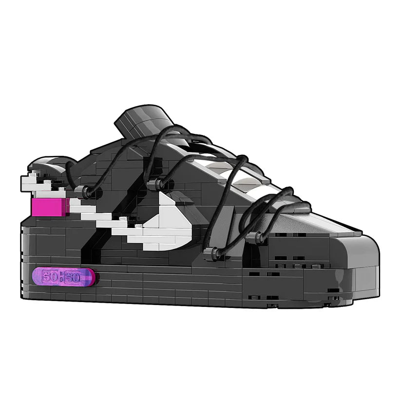 SB DUNK OFF WHITE LOT 50 BLACK SNEAKER BRICKS