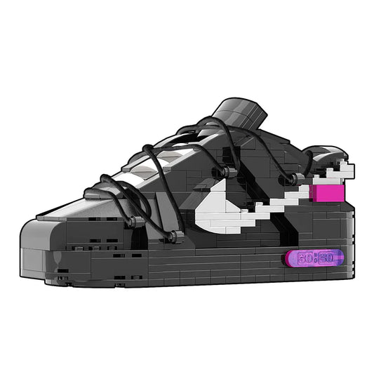 SB DUNK OFF WHITE LOT 50 BLACK SNEAKER BRICKS