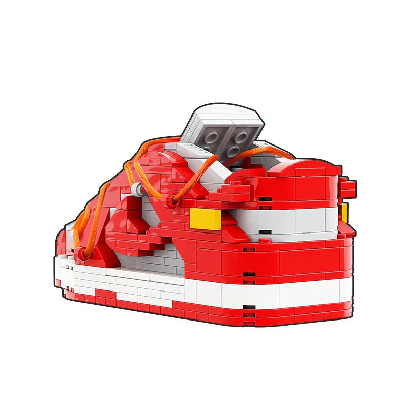 SB LOW DUNK OFF WHITE UNIVERSITY RED SNEAKER BRICKS