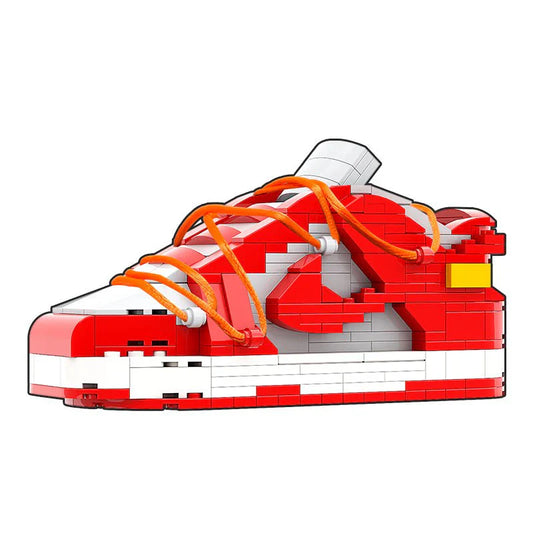 SB LOW DUNK OFF WHITE UNIVERSITY RED SNEAKER BRICKS