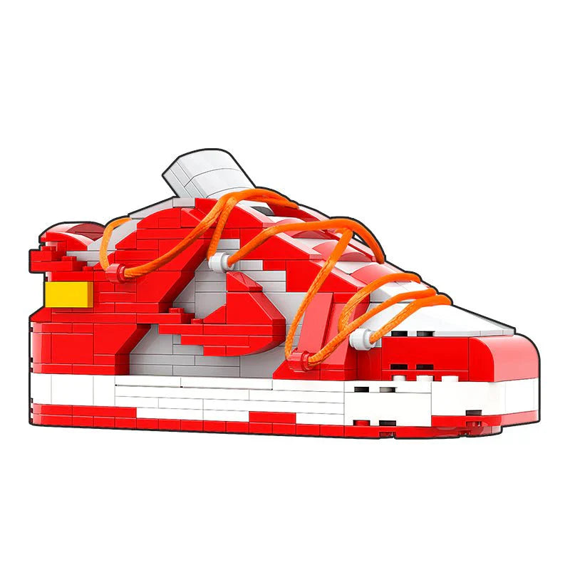 SB LOW DUNK OFF WHITE UNIVERSITY RED SNEAKER BRICKS